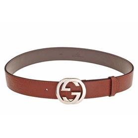 Gucci Belt with Interlocking G Buckle Brown