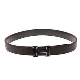Hermes Large H Buckle Brown Belt