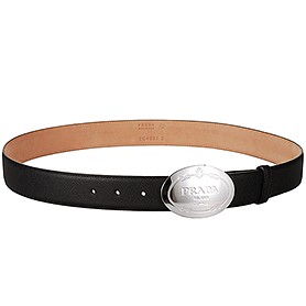 Prada Black Leather Belt