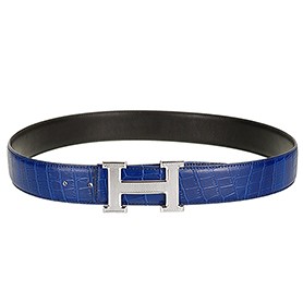 Hermes Alligator Blue With Silver 