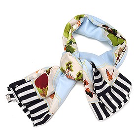 Gucci Garden Print Scarf Black 621826