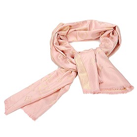 Louis Vuitton Peach Gold Monogram Scarf 621737