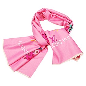 Louis Vuitton Womens Silhouette Signature Scarf Pink 621804