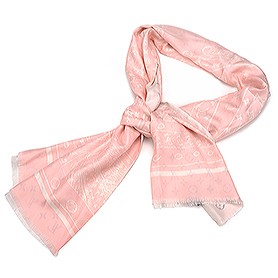Louis Vuitton Monogram Trunks Print Scarf Pink 621811