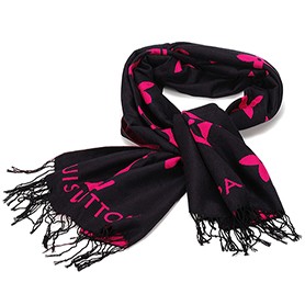 Louis Vuitton Big Monogram Black Pink Scarf 621747