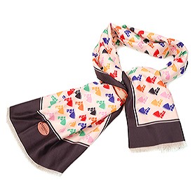 Hermes Horse Head Print Scarf Pink 621788