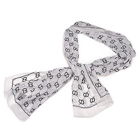 Gucci GG Logo Print Scarf White 621824