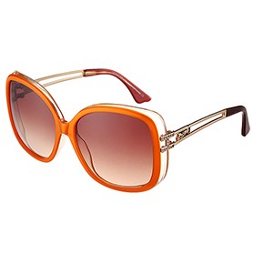 Hermes Studded Carriage Detail Orange Frame Sunglasses 308095