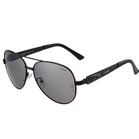 Cartier Panthere Aviator Black Frame Black Lenses Sunglasses 308126