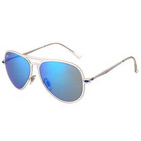 Ray Ban Aviator Liteforce White Frame Blue Mirrored Lenses Sunglasses 308167