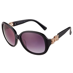 Hermes Oversized Round Frame Black Sunglasses 308097