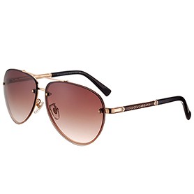 Dolce and Gabbana Pilot Gold Frame Sunglasses 308194