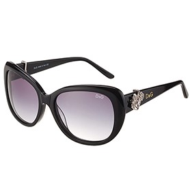 Dolce and Gabbana Black With Silver Roses Sunglasses  308025