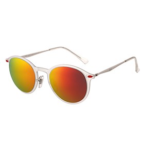 Ray Ban Clubround White Frame Copper Flash Lenses Sunglasses 308172