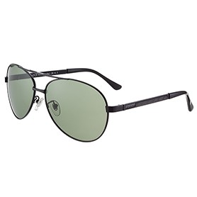 Gucci Aviator Wrap Black Frame Green Lens Sunglasses 308210