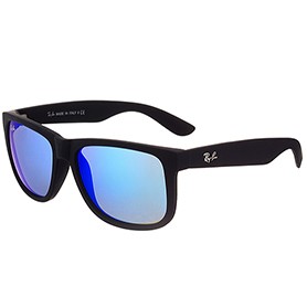 Ray Ban Justin Black Frame Blue Lenses Sunglasses 308231
