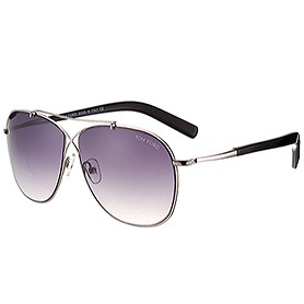 Tom Ford Eva Pilot Silver Frame Light Blue Lenses Sunglasses 308243