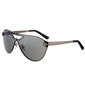 Versace Medusa Aviator Light Grey Lenses Silver Temples Sunglasses 308248