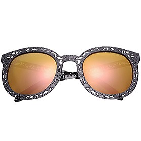 Karen Walker Fantastique Mirror Black Orange Lens Sunglasses 307759
