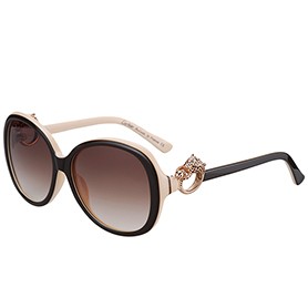 Cartier Panthere Decor Jewelry Beige Sunglasses 307782