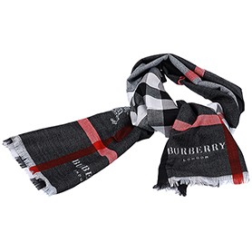 Burberry Check Black And Pink Scarf 607885
