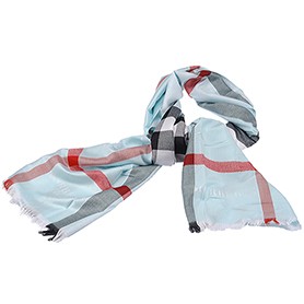 Burberry Check Light Blue Scarf  607890