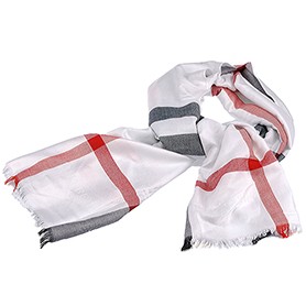 Burberry Check White Scarf 607893