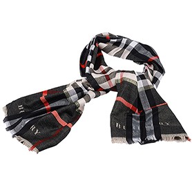 Burberry Heritage Check Black Scarf 607895