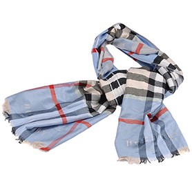 Burberry Heritage Check Light Blue Scarf 607896