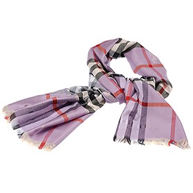 Burberry Heritage Check Purple Scarf 607903