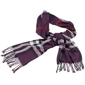 Burberry Check Purple Scarf 607962