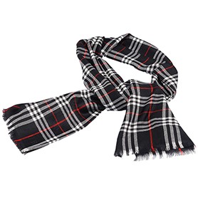 Burberry Heritage Check Black Scarf  607964