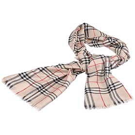 Burberry Heritage Check Beige Scarf  607965