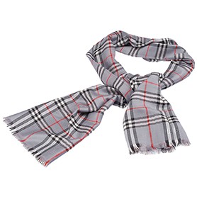 Burberry Heritage Check Light Grey Scarf  607966