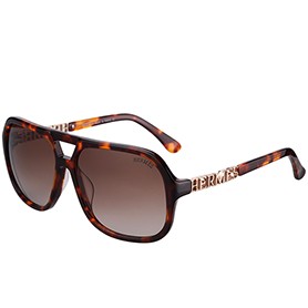 Hermes Aviator With Hermes Logo Havana Sunglasses 307852