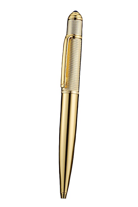 Cartier Gold Patterned Upper Body Gold Ballpoint Pen  622766