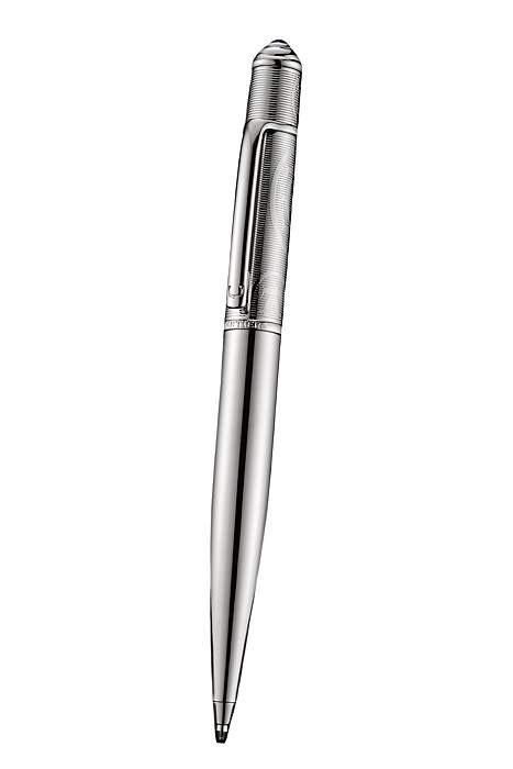 Cartier Upper Body Engraved Silver Ballpoint Pen  622774