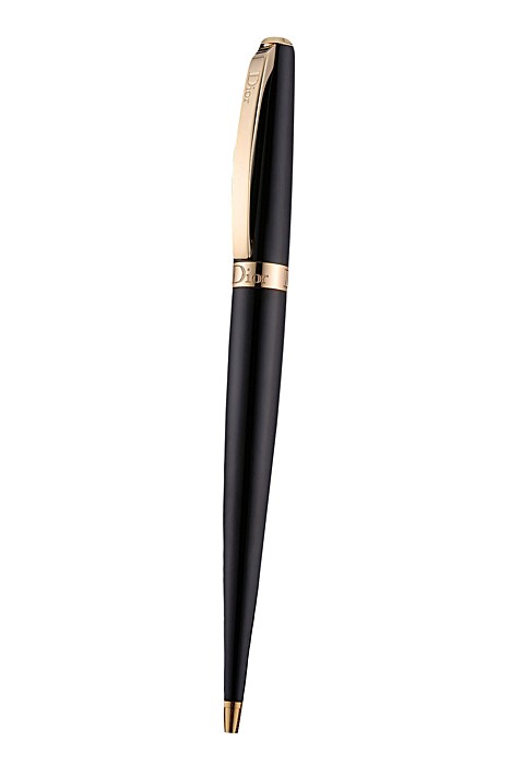 Christian Dior Gold Rimmed Black Ballpoint Pen  622735