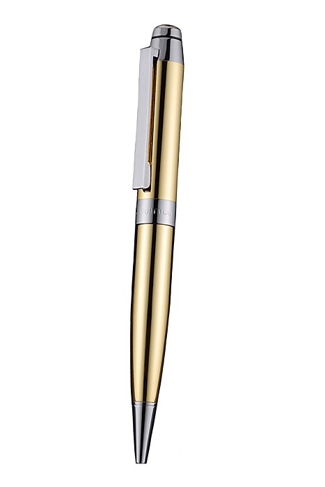 Louis Vuitton Silver Rimmed Gold Ballpoint Pen  622796