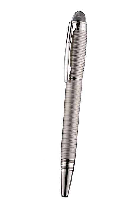 MontBlanc Starwalker Horizontally Grooved Silver Ballpoint Pen With Cap  622809
