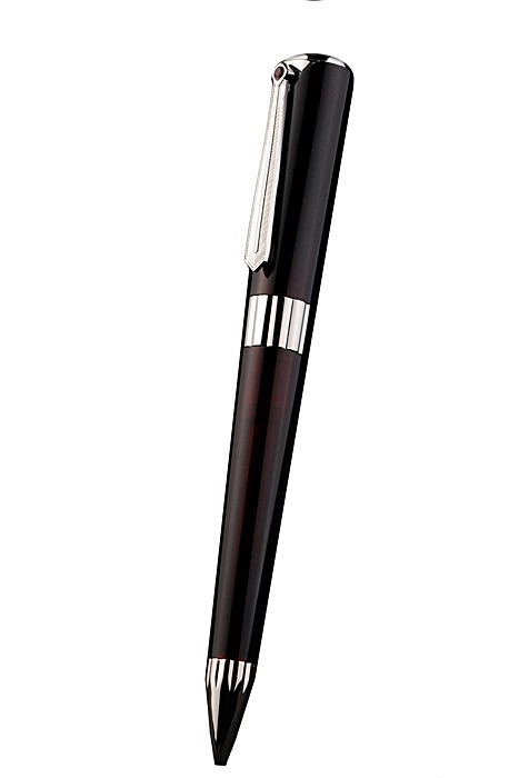 MontBlanc Silver Trimmed Burgundy Ballpoint Pen