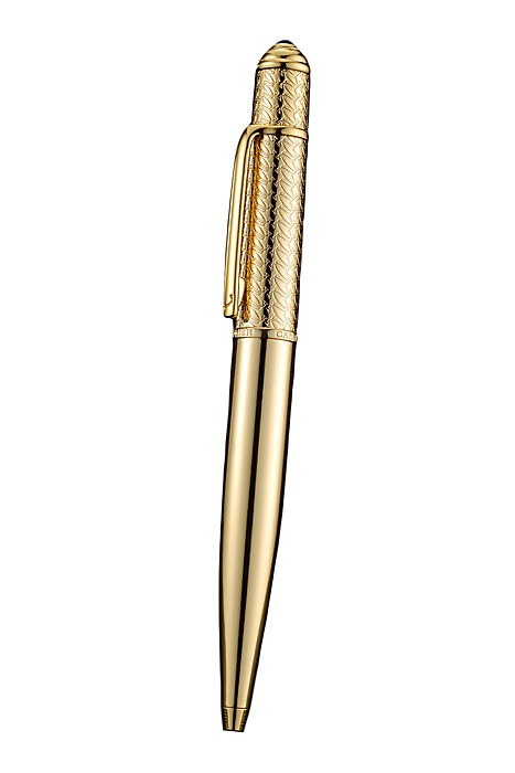 Cartier Gold Embossed Upper Body Gold Ballpoint Pen  622762