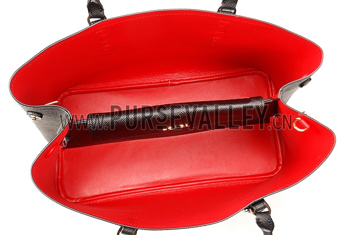 Prada Saffiano Double Tote Black