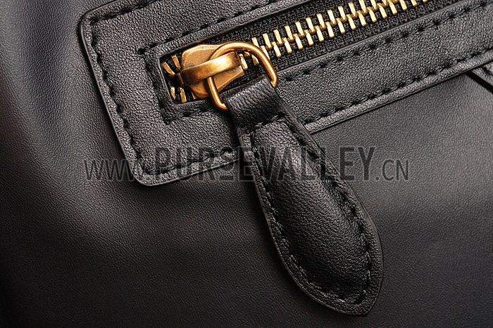 Celine Mini Luggage Black Leather/Suede Leather