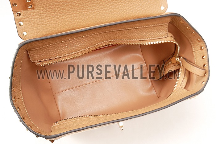 Valentino RockStud Shoulder Tan Bag
