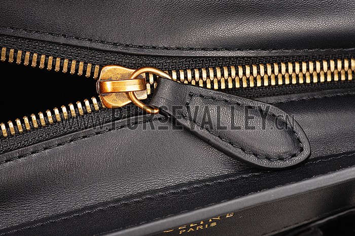 Celine Micro Luggage Black Leather/Suede Leather