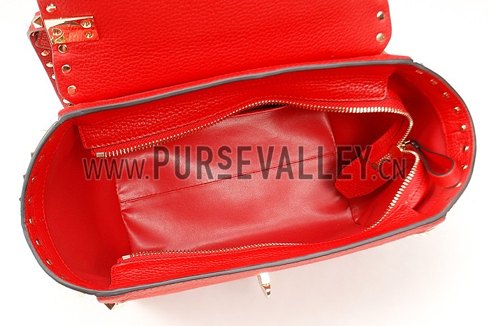 Valentino RockStud Shoulder Red Bag