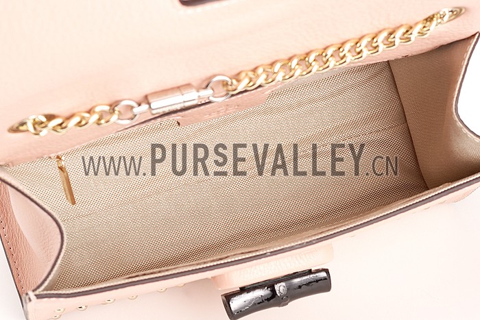 Gucci Miss Bamboo Studded Bag Pink