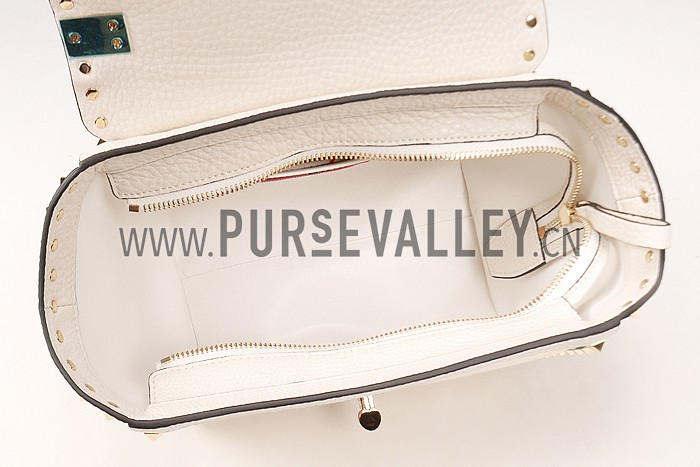 Valentino RockStud Shoulder White Bag