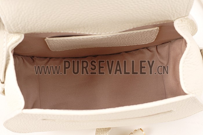 Chloe Marcie Flap Small Shoulder Bag Beige